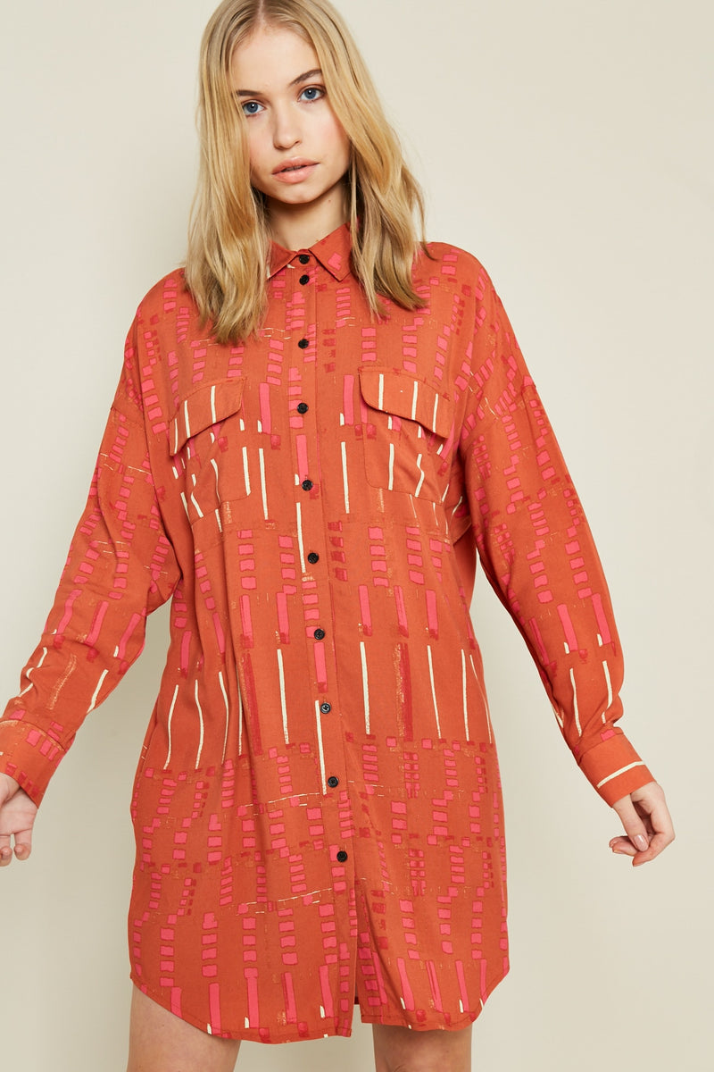 Sunset Shirt Dress