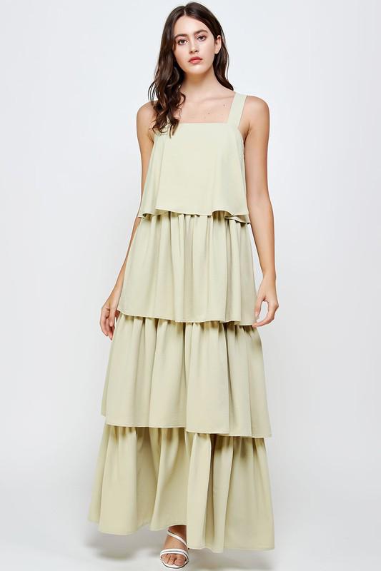 Moss Tiered Dress